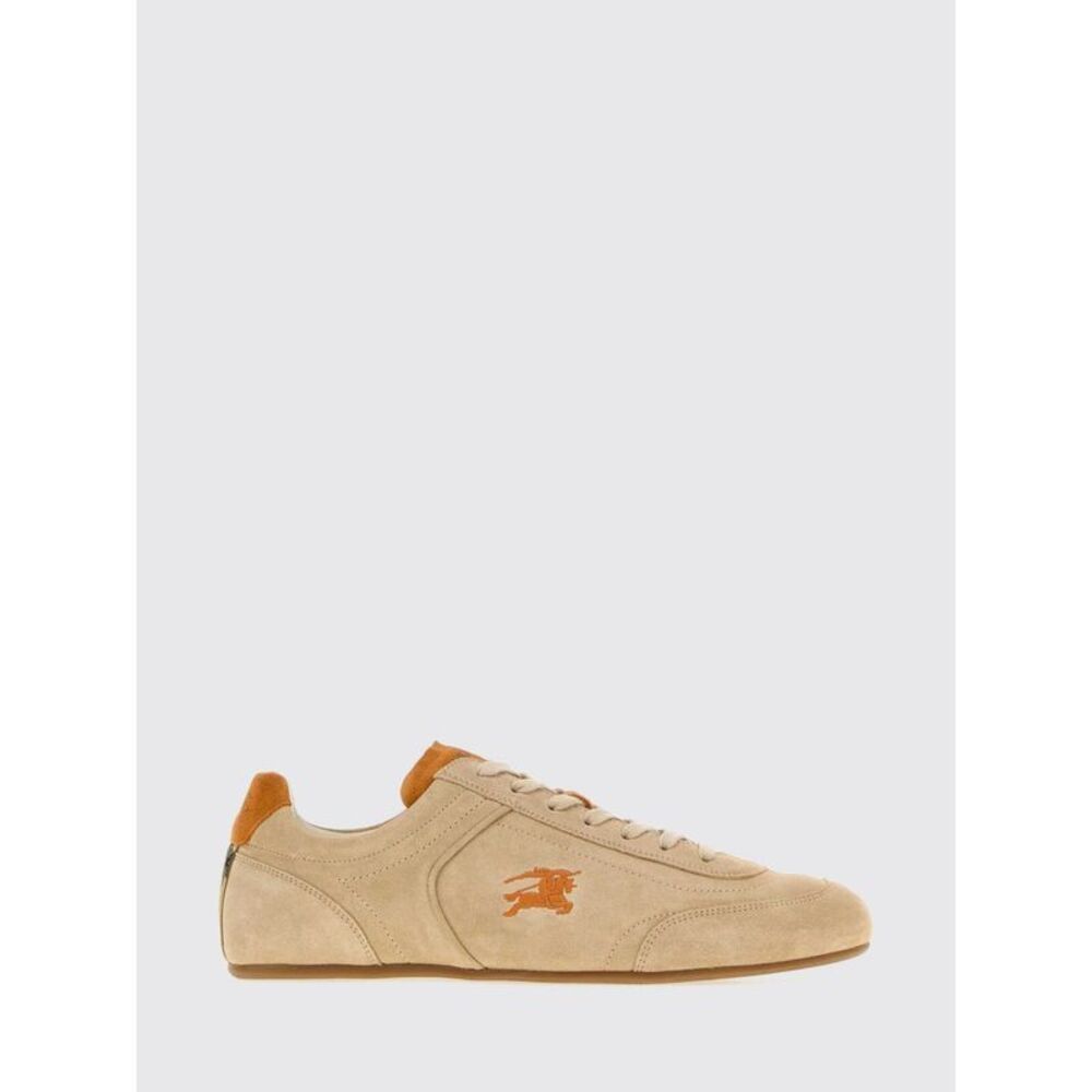 Burberry Men Burberry Knight Suede Calfskin Sneakers With Embroidered Ekd Logo
